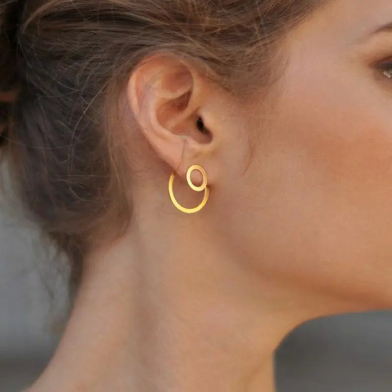 Geometric Circle Earrings