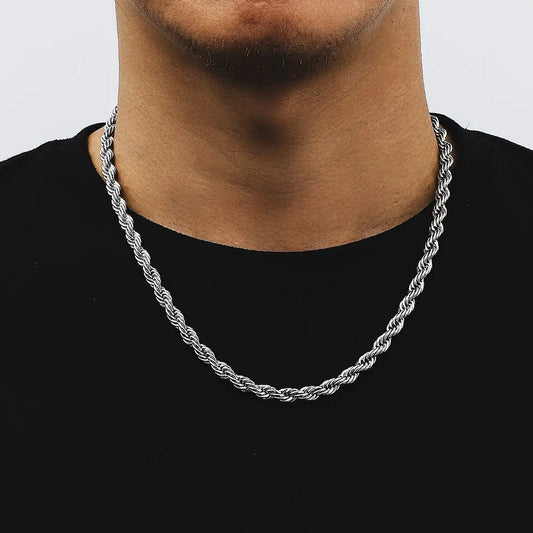 Steel Twist Chain Necklace