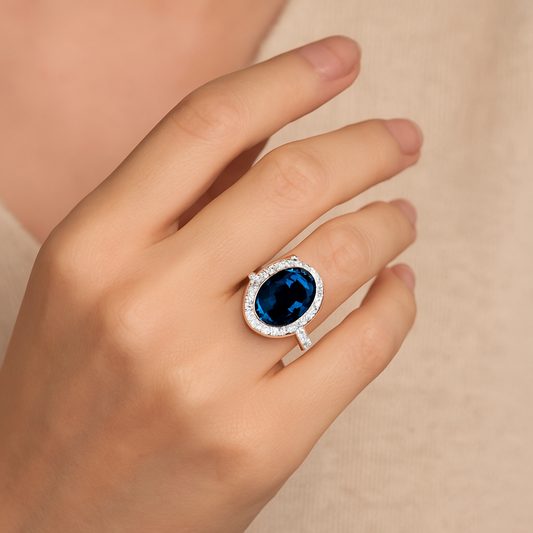 Peacock Blue Ring