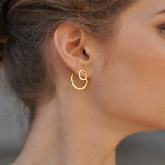 Geometric Circle Earrings